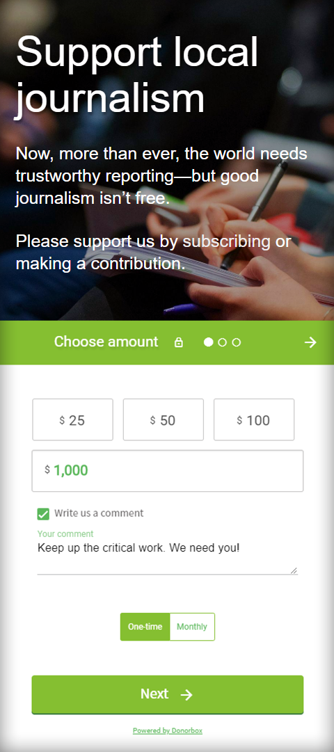 Screenshot: Contribute